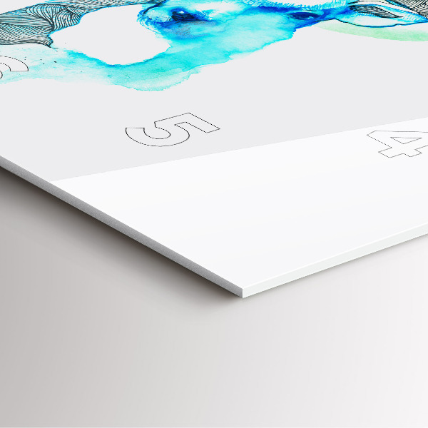 Štvorcové hodiny Ilustrácia jeleňa