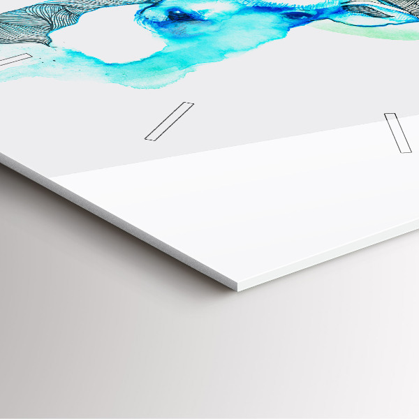 Štvorcové hodiny Ilustrácia jeleňa