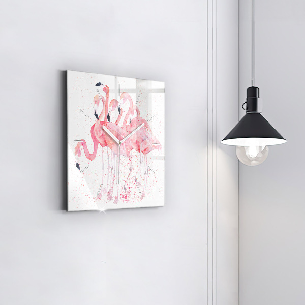 Štvorcové hodiny Banda plameniakov