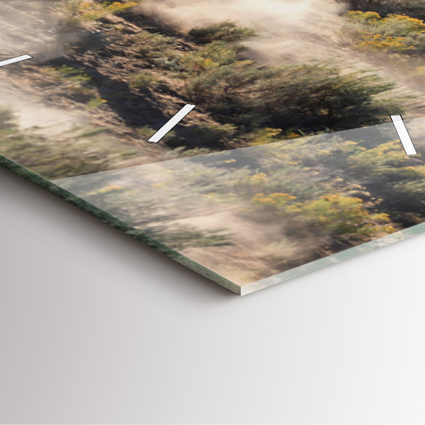 Štvorcové hodiny Stádo ponáhľajúcich sa koní