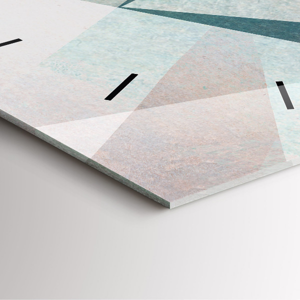 Štvorcové hodiny Trojuholníky abstraktné textúry