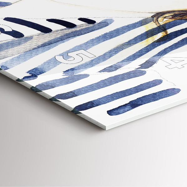 Štvorcové hodiny Tvár s okuliarmi a klobúkom