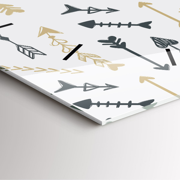 Štvorcové hodiny Geometrický bedrový vzor