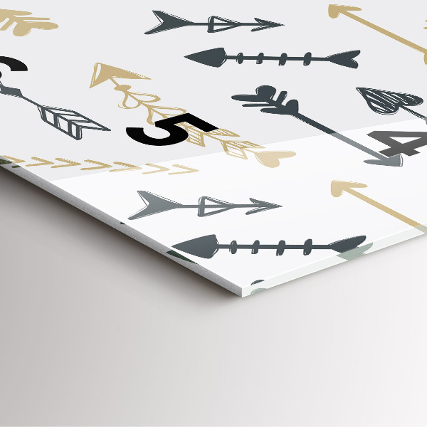 Štvorcové hodiny Geometrický bedrový vzor