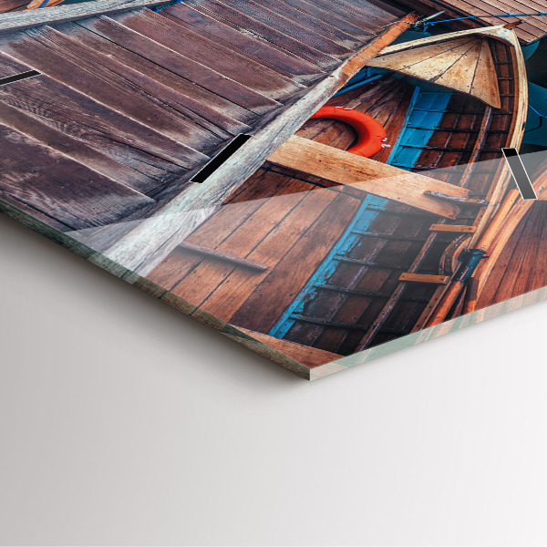 Štvorcové hodiny Most a jazero