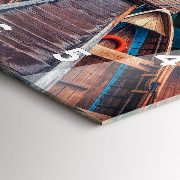 Štvorcové hodiny Most a jazero