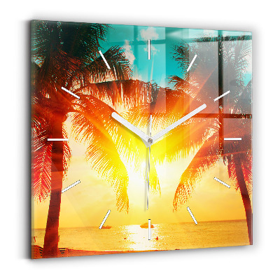 Štvorcové hodiny Prázdniny Oddych Leto