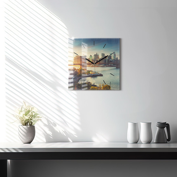 Štvorcové hodiny New York Manhattan