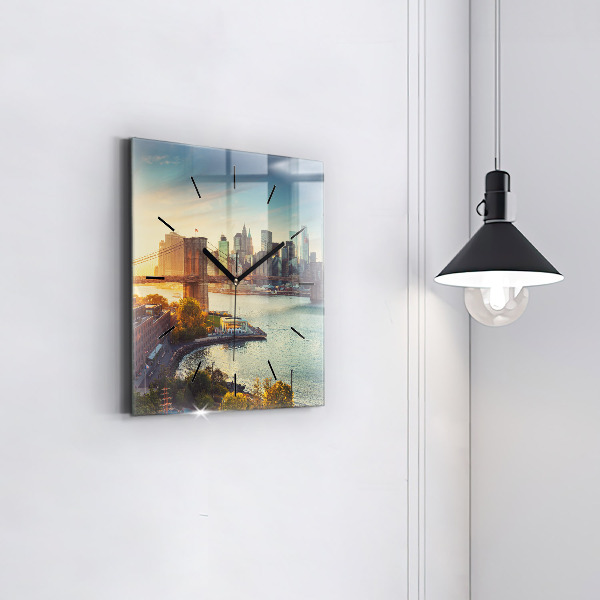 Štvorcové hodiny New York Manhattan