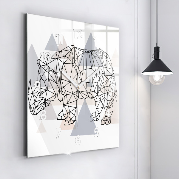 Štvorcové hodiny Geometrický vzor