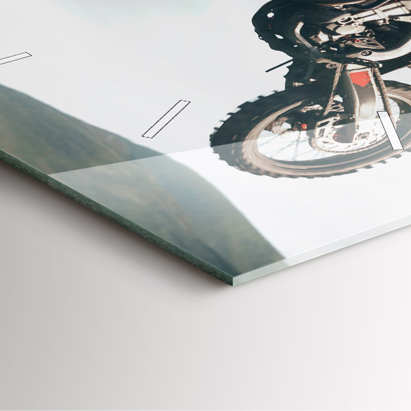 Štvorcové hodiny Adrenalín v motoristickom štýle