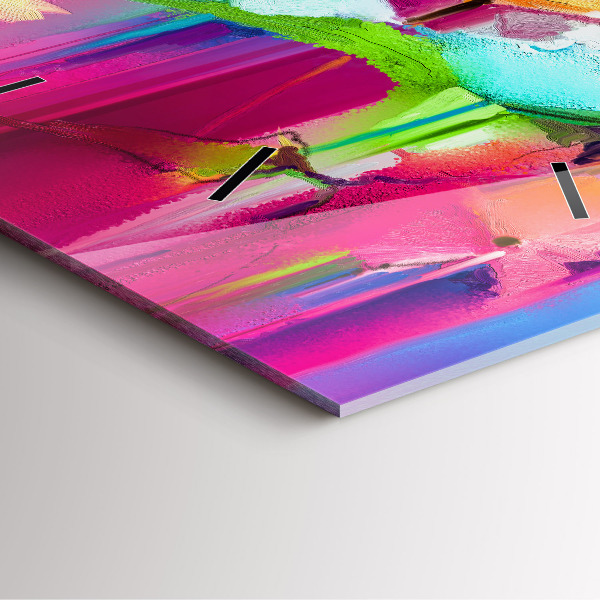 Štvorcové hodiny Abstraktné kvety