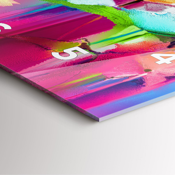 Štvorcové hodiny Abstraktné kvety