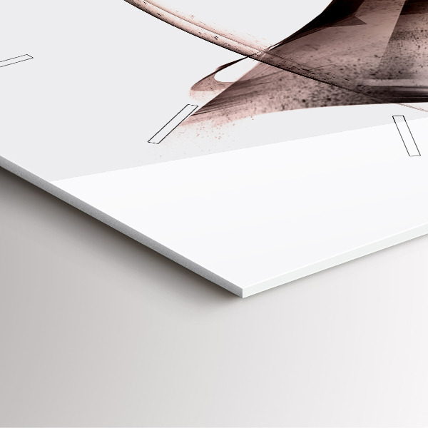 Štvorcové hodiny Maľovaný profil koňa