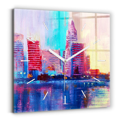 Štvorcové hodiny Abstrakcia mrakodrapov