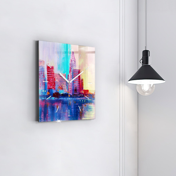 Štvorcové hodiny Abstrakcia mrakodrapov