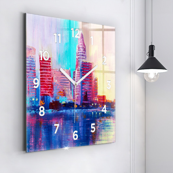 Štvorcové hodiny Abstrakcia mrakodrapov