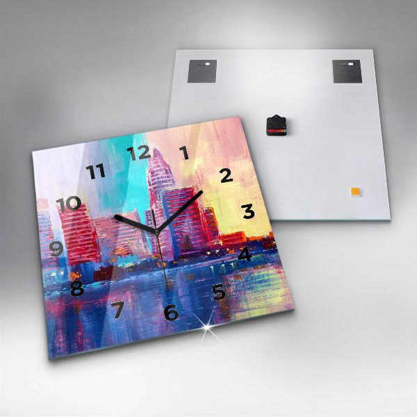 Štvorcové hodiny Abstrakcia mrakodrapov