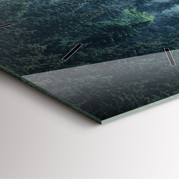 Štvorcové hodiny Zahmlená horská krajina