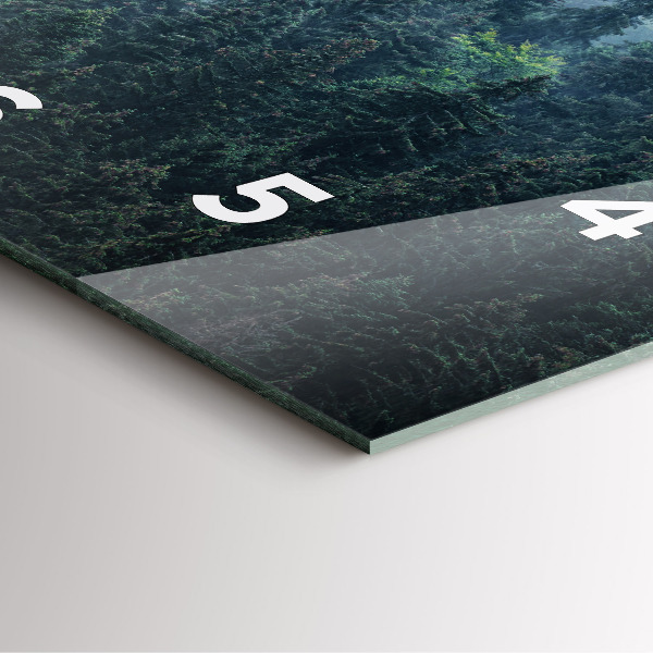 Štvorcové hodiny Zahmlená horská krajina