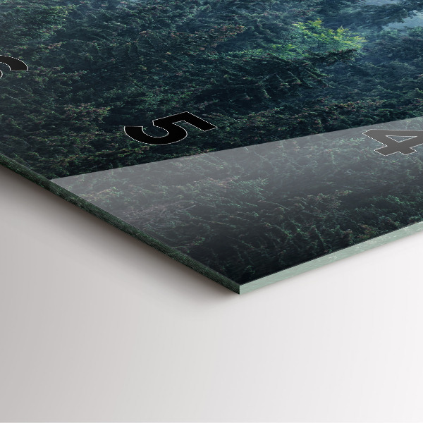 Štvorcové hodiny Zahmlená horská krajina