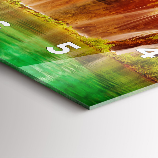 Štvorcové hodiny Pohľad na vodopád