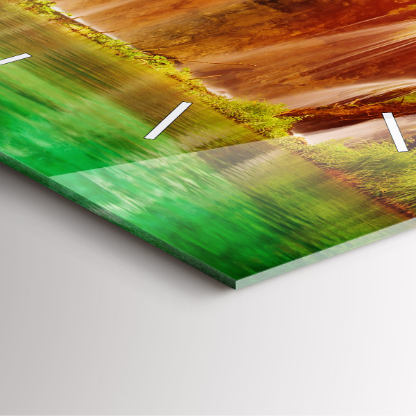 Štvorcové hodiny Pohľad na vodopád