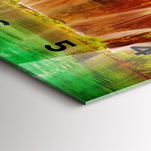 Štvorcové hodiny Pohľad na vodopád