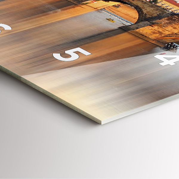 Štvorcové hodiny Panoráma nad riekou