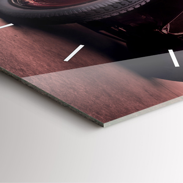 Štvorcové hodiny Auto v štýle vintage