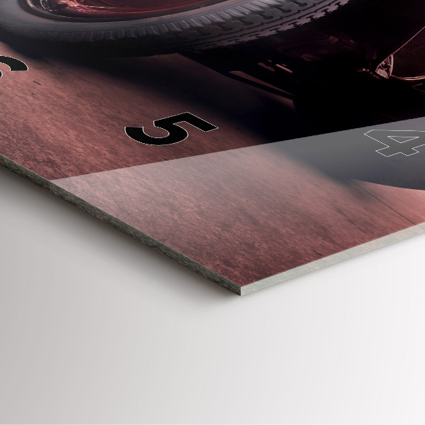 Štvorcové hodiny Auto v štýle vintage