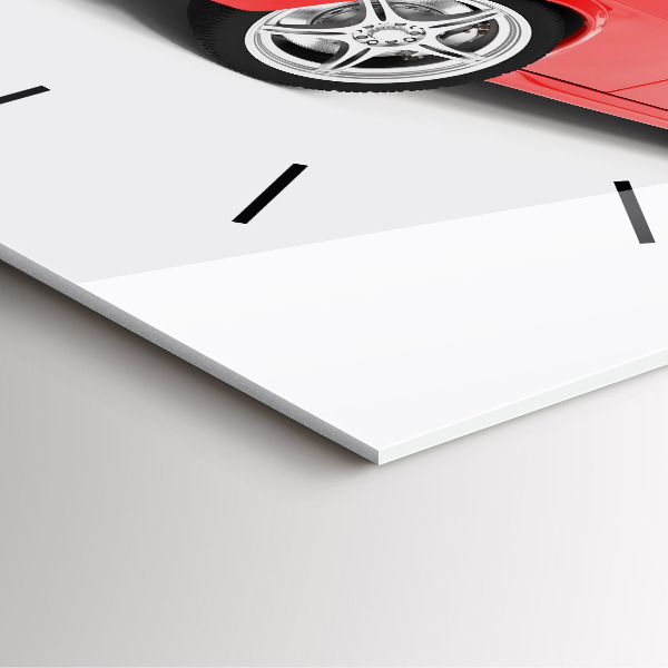 Štvorcové hodiny Športové auto