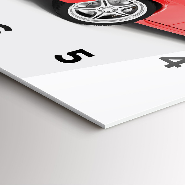 Štvorcové hodiny Športové auto