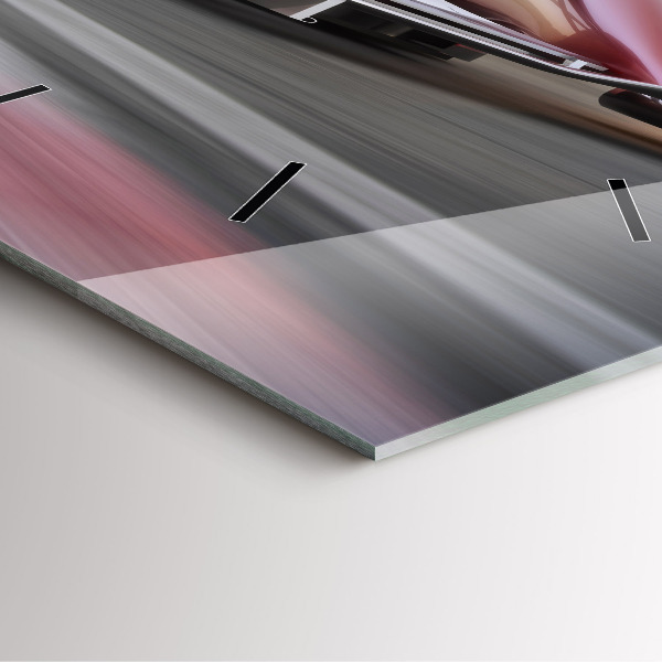 Štvorcové hodiny Športové pretekárske auto