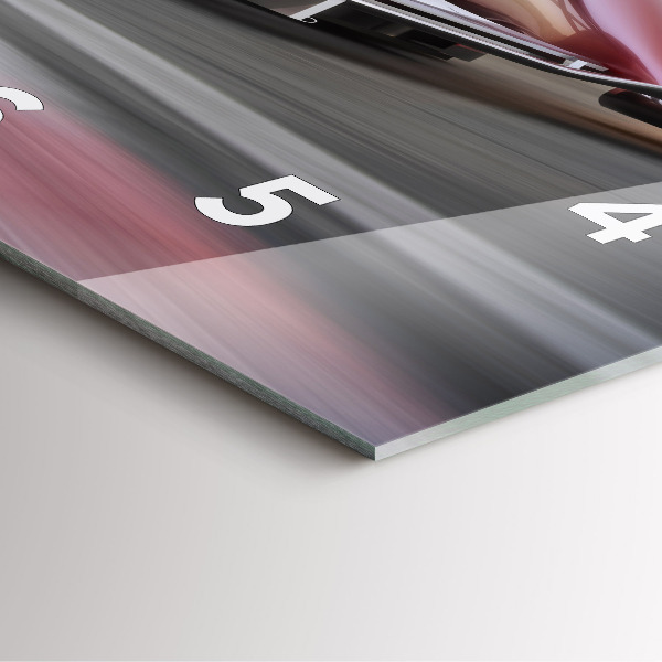 Štvorcové hodiny Športové pretekárske auto