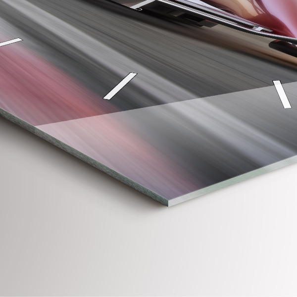 Štvorcové hodiny Športové pretekárske auto