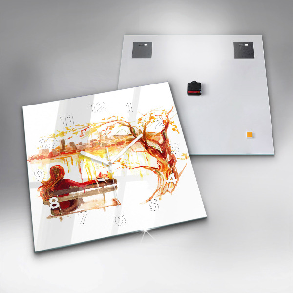 Štvorcové hodiny Jesenná Krajina