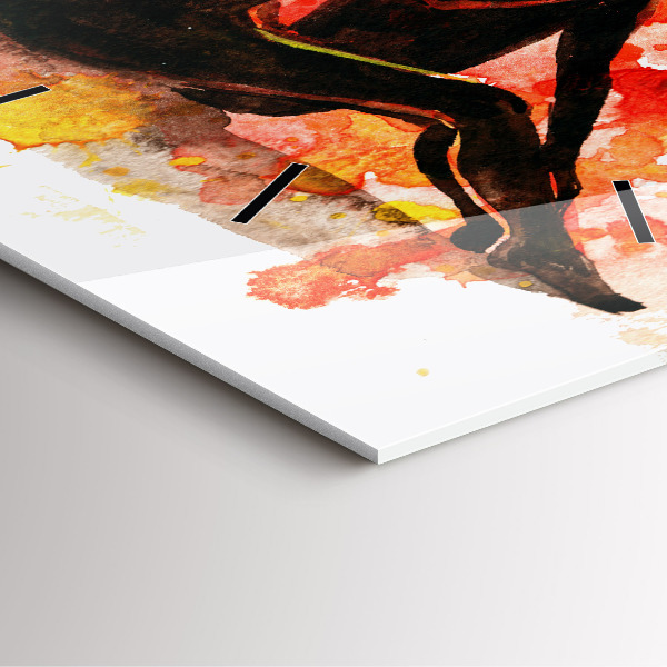 Štvorcové hodiny Láska a zamilovaný pár