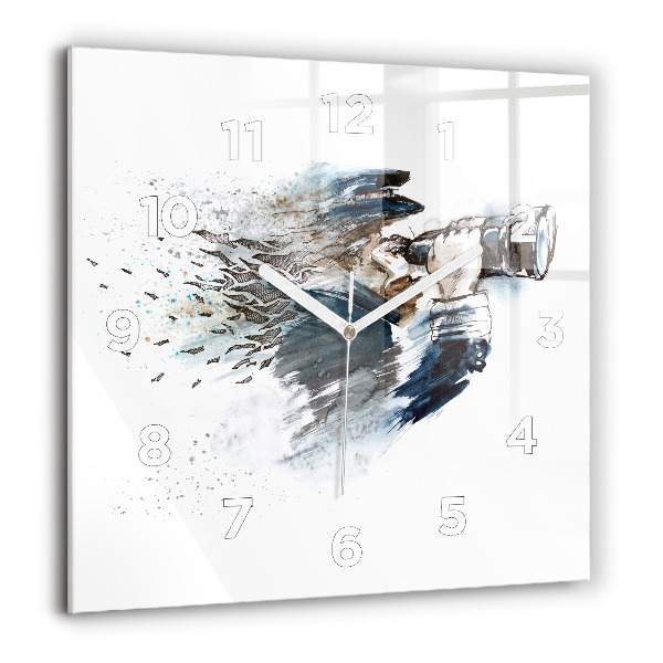 Štvorcové hodiny Kapitán s ďalekohľadom
