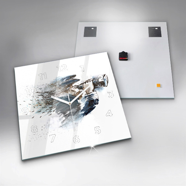 Štvorcové hodiny Kapitán s ďalekohľadom