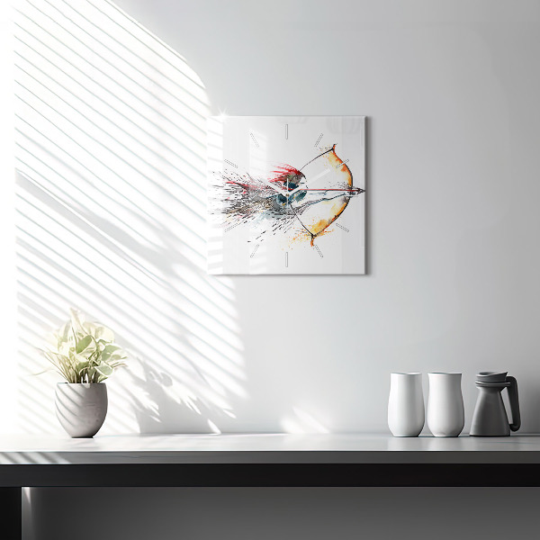 Štvorcové hodiny Bojovník počas lovu