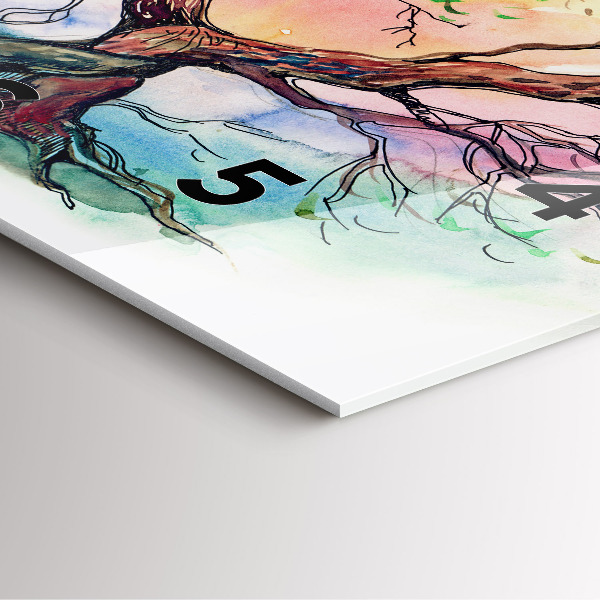 Štvorcové hodiny Srdce prírodného stromu