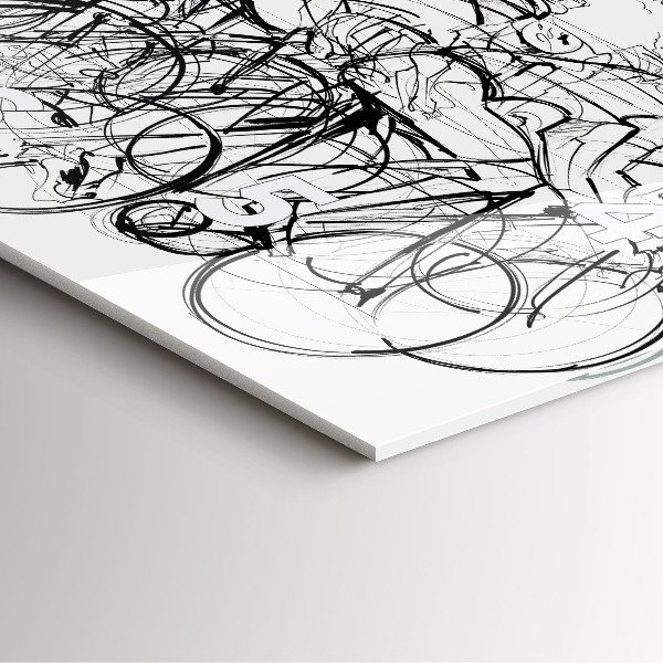 Štvorcové hodiny Kreslenie cyklistických pretekov