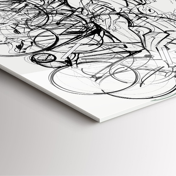 Štvorcové hodiny Kreslenie cyklistických pretekov