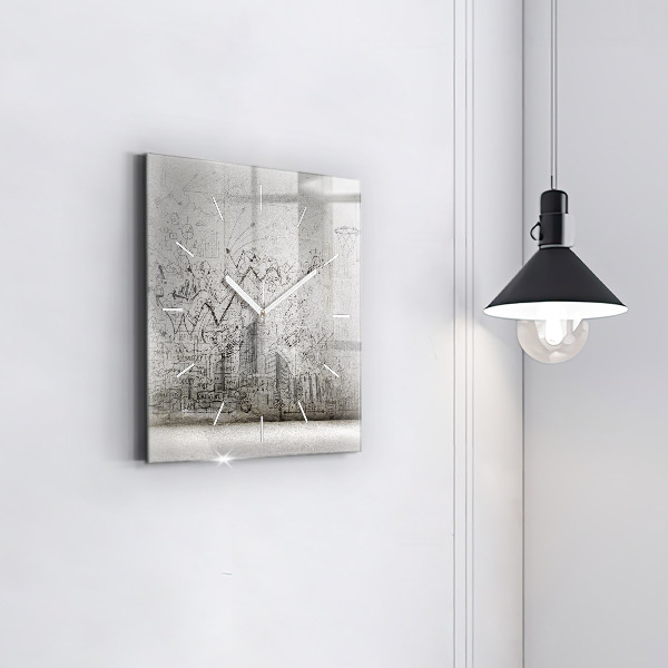 Štvorcové hodiny Náčrt mesta