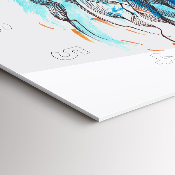 Štvorcové hodiny Ilustrácia slúchadiel