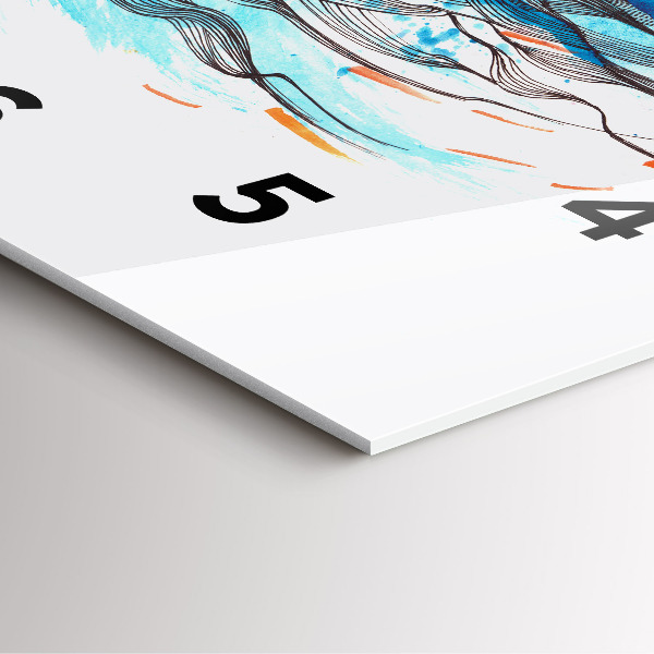 Štvorcové hodiny Ilustrácia slúchadiel