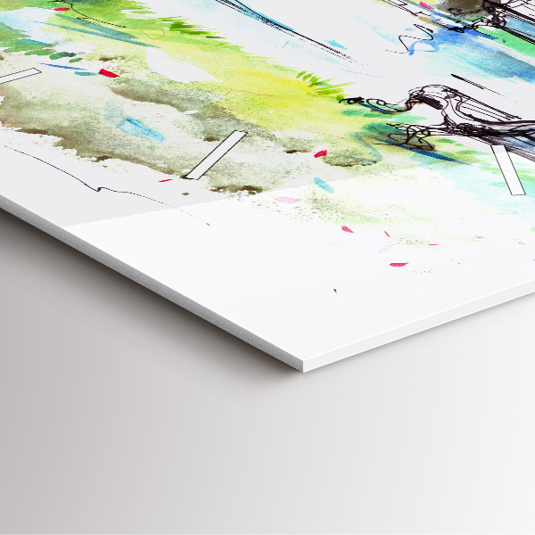 Štvorcové hodiny Malebná jar