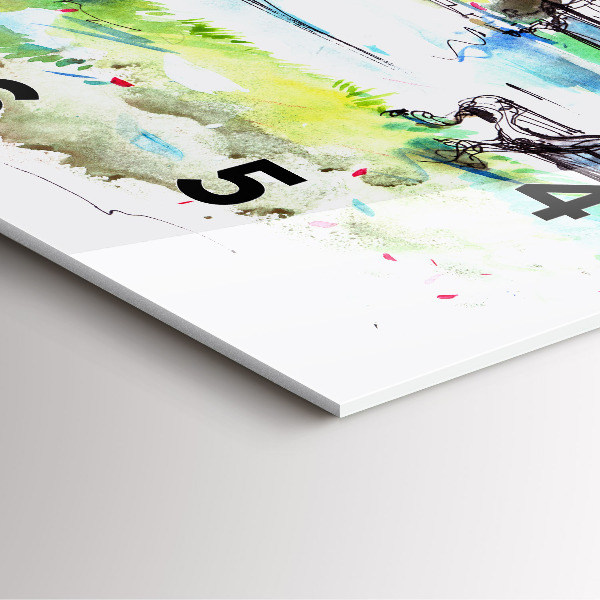 Štvorcové hodiny Malebná jar