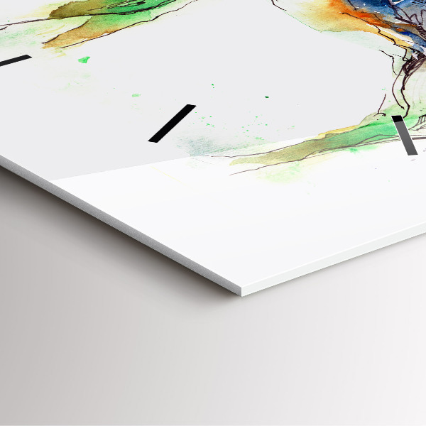 Štvorcové hodiny Los a horská krajina